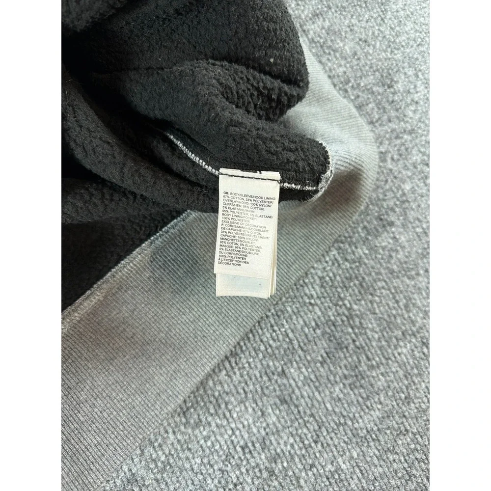 The North Face Mens Grey Black Highrail Hybrid Fleece Hoodie Jacket L Gorpcore